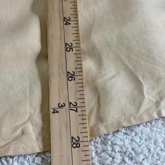 J. Crew blouse womens size medium silk beige button up top Modest Preppy light - Picture 7 of 9